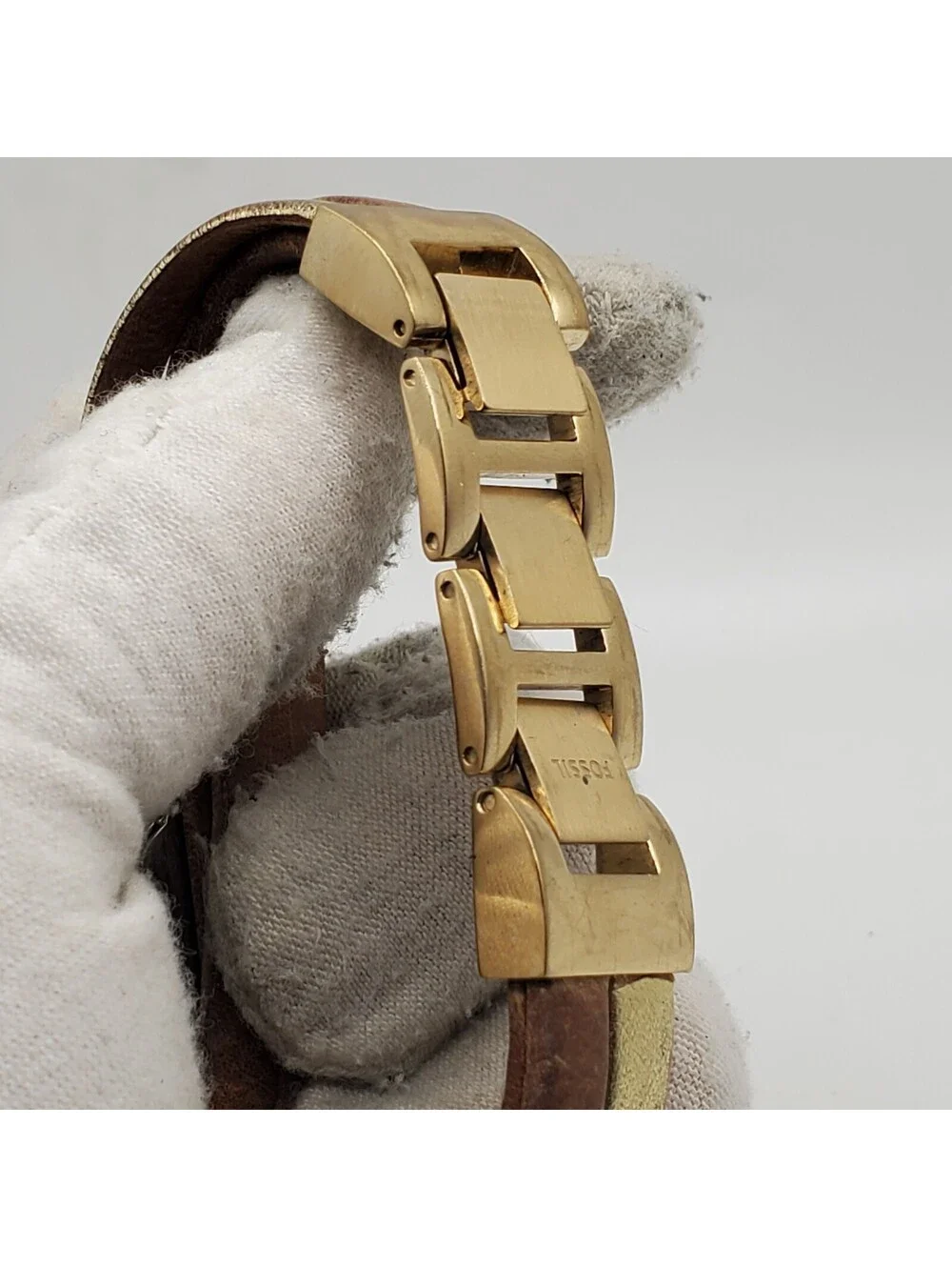 Fossil Georgia Womens Watch 32mm Gold Tone New Battery